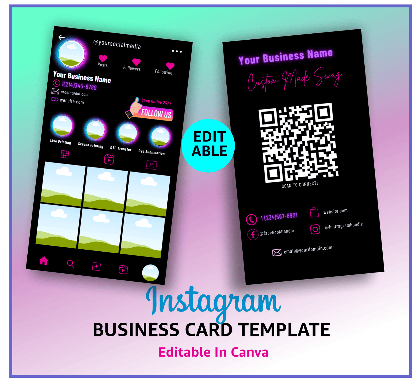 Instragram Business Template