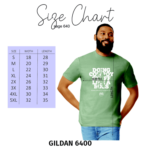 Gildan Softstyle 64000 Color Chart – Printable T-Shirt Color Guide (PNG + PDF)